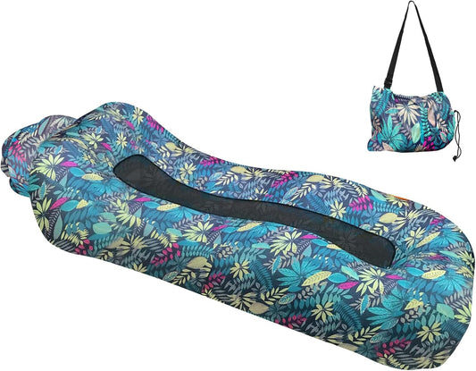 Inflatable Lounger, Ultralight Portable Ergonomic Beach Bed Air Sofa